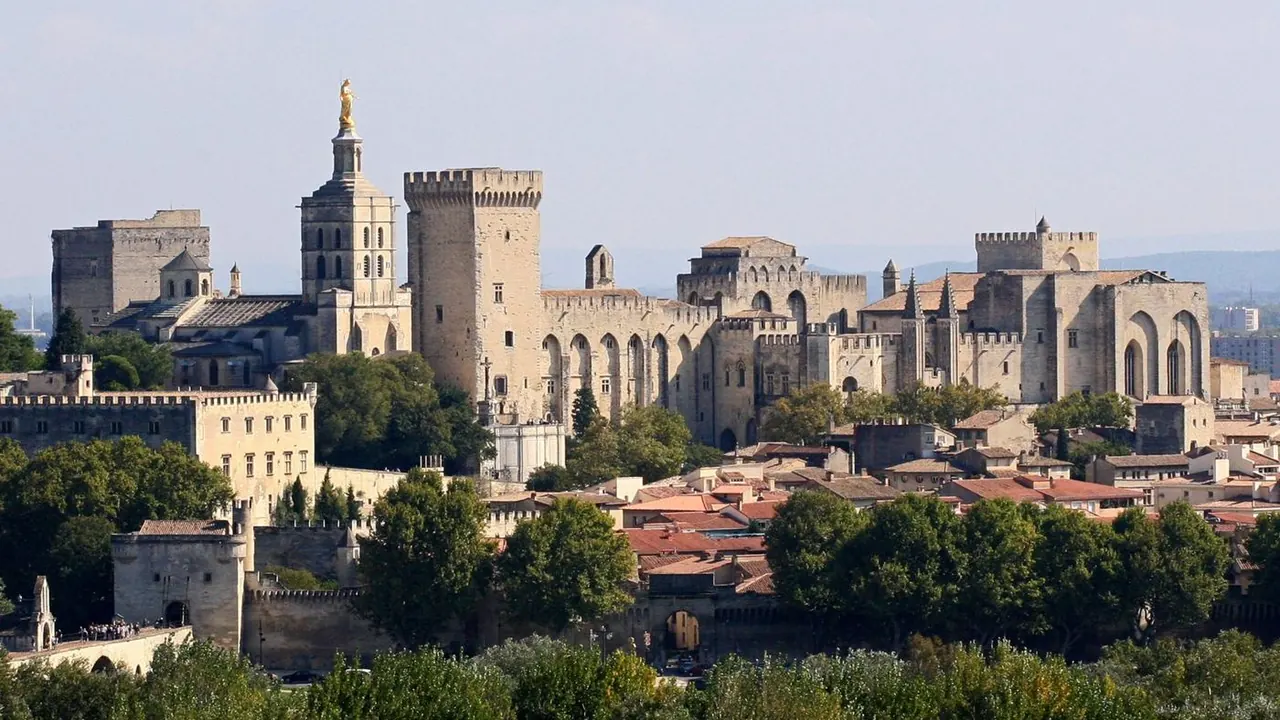 The Palais des Papes and the cathedral, Avignon
