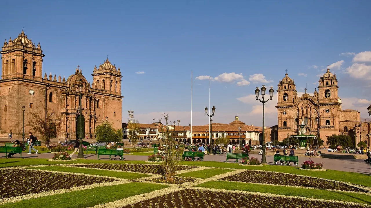 The Plaza de Armas with the cathedral and La Compañía, Cusco