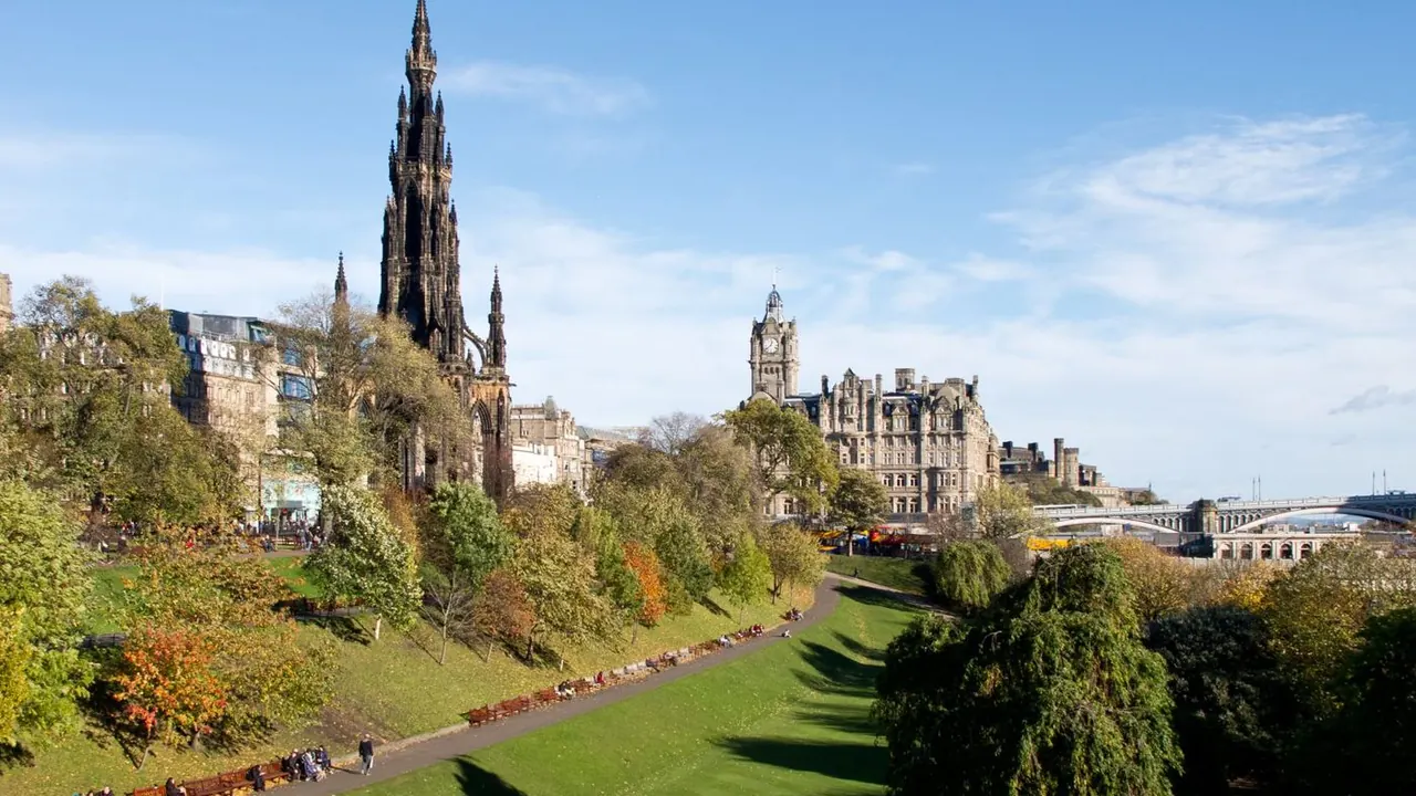 The Scott Monument and Princes Street Gardens, Edinburgh