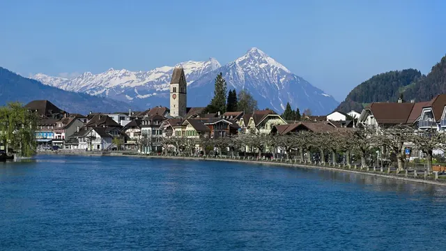The Aare at Unterseen, Interlaken, Interlaken