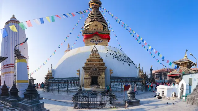 Swayambhunath with its prayer flags, Kathmandu