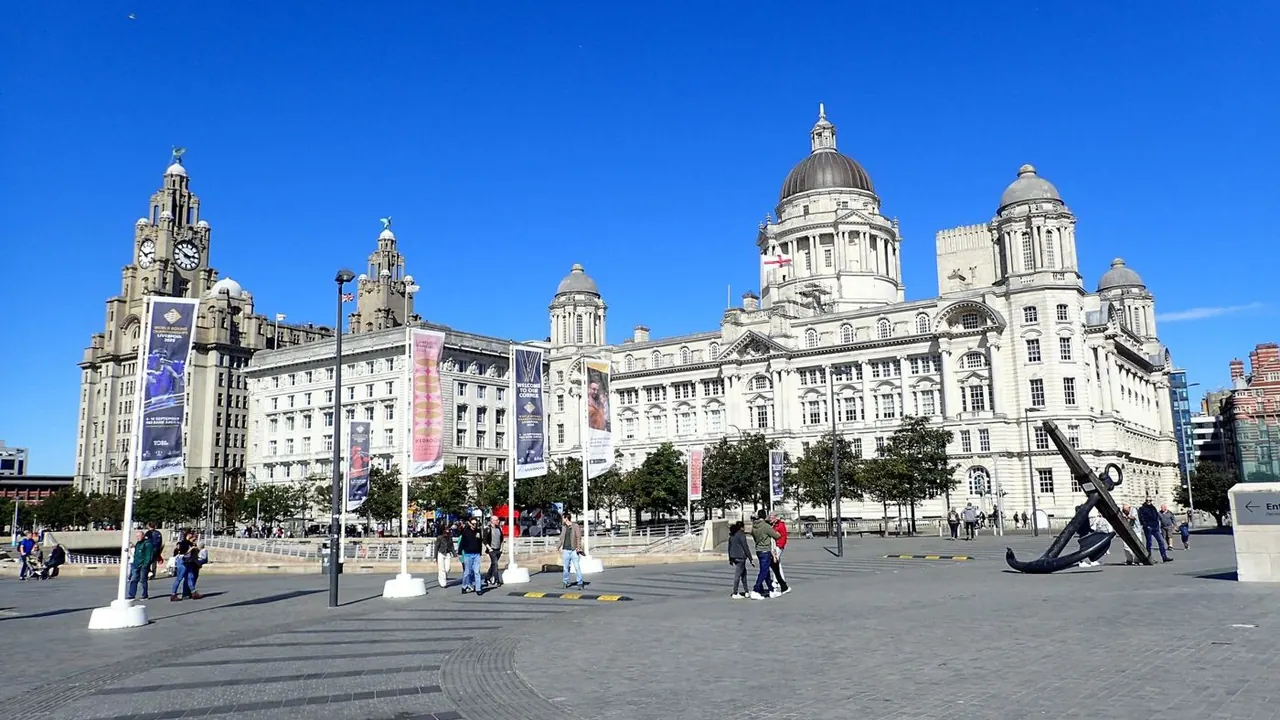 The Three Graces at Pier Head, Liverpool