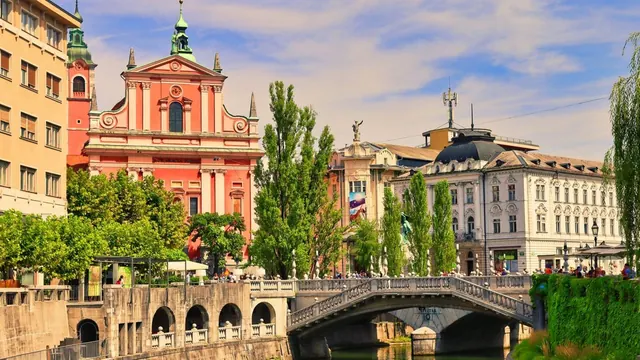 The Triple Bridge and the Franciscan Church, Ljubljana