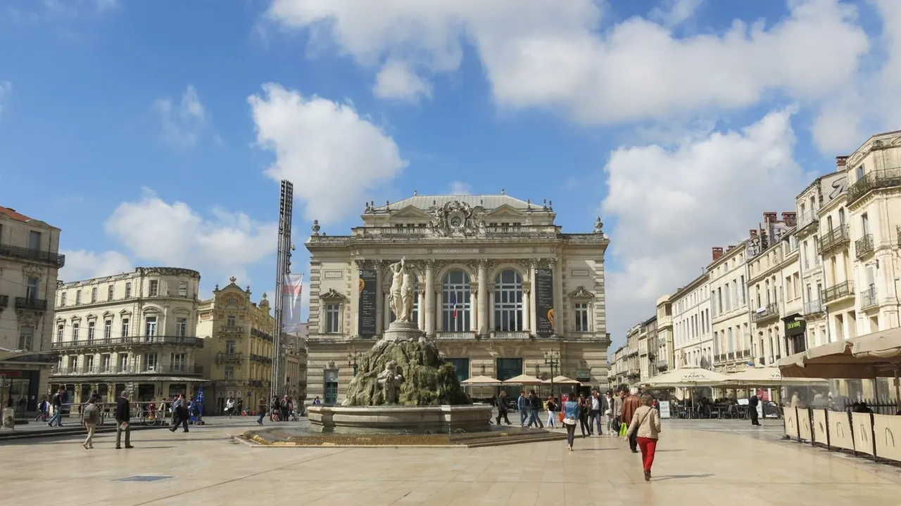 The opera house on Place de la Comédie, Montpellier