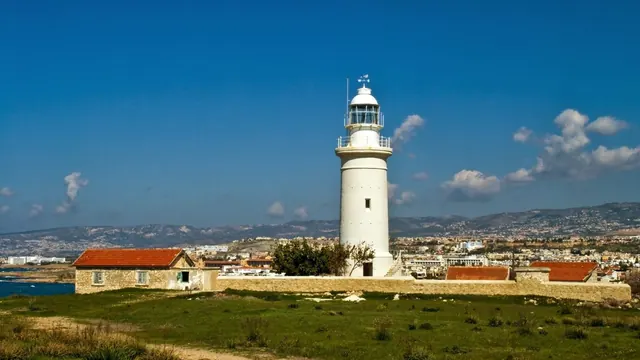The lighthouse in the Paphos Archaeological Park, Paphos