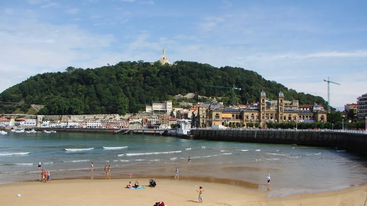La Concha beach and Monte Urgull, San Sebastian