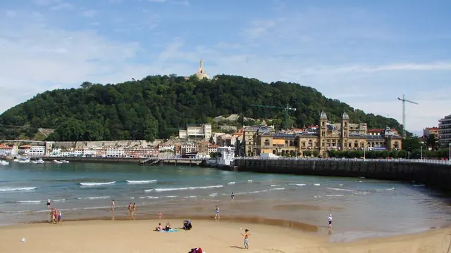 La Concha beach and Monte Urgull, San Sebastian