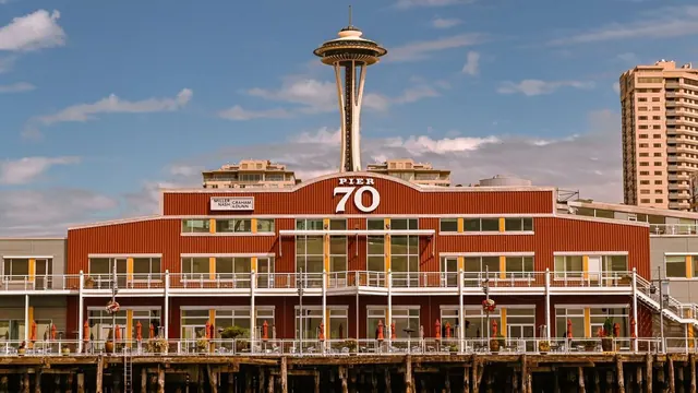The Space Needle behind Pier 70, Seattle