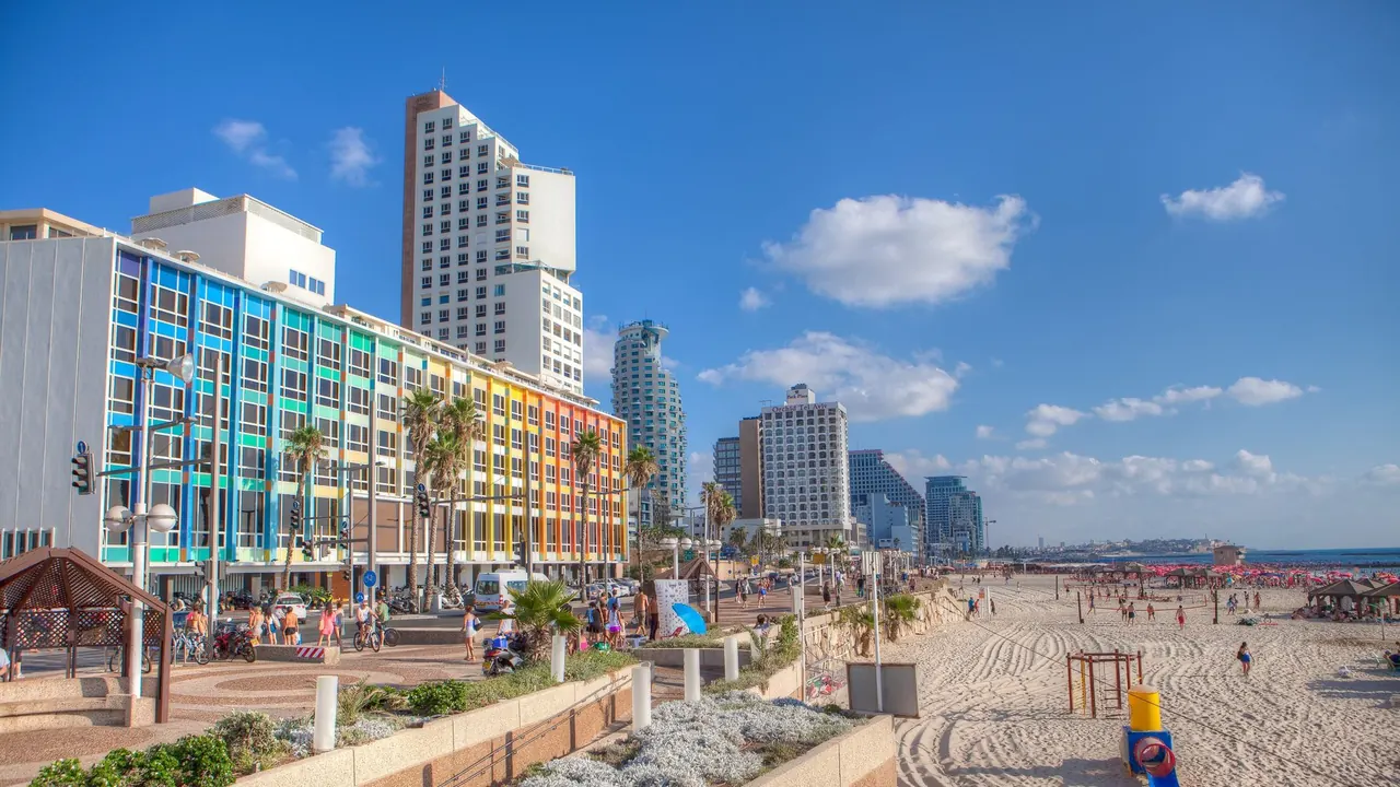 The beach promenade in Tel Aviv, Tel Aviv