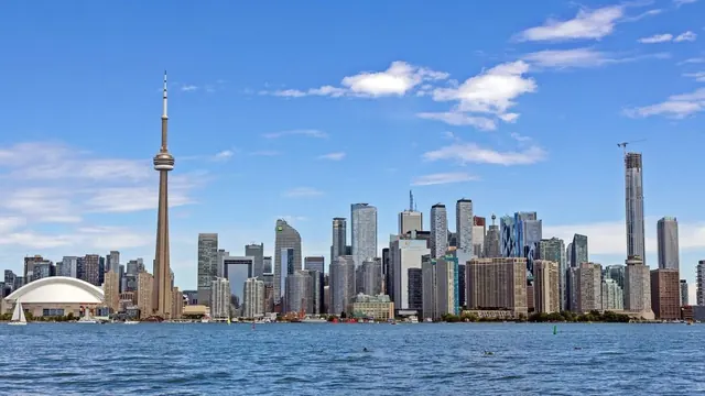 The CN Tower and skyline from the Toronto Islands, Toronto