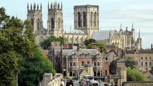 York Minster from the city walls, York