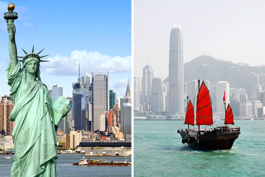 New York vs Hong Kong
